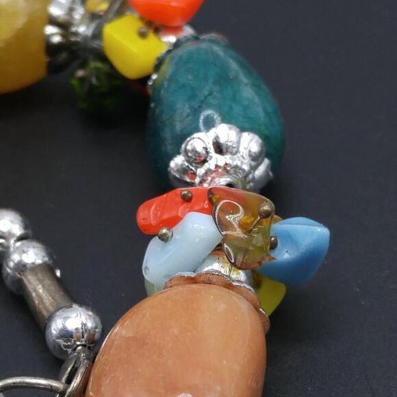 Gemstone Artisan Necklace, Gemstone Enhanced Pendant, Gemstone Beads, 18 Inches - Picture 11 of 12